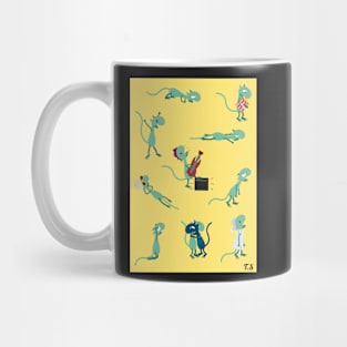 Lizard character board Mug